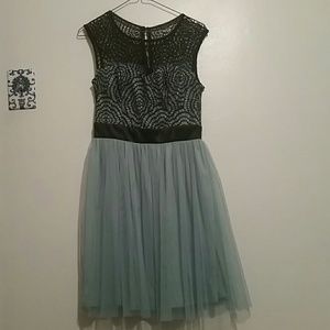 Mystic black green dress